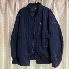 ユニクロ　プラスJ オーバーサイズブルゾン　ネイビー L