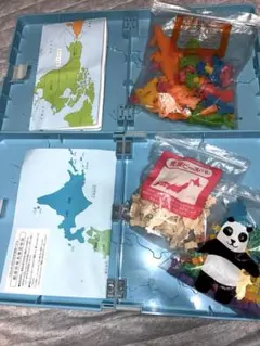 くもんの日本地図　世界地図　パズル　セット