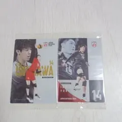 日本代表男子バレー ツインウエハース 石川祐希 カード コラボイラスト2枚セット