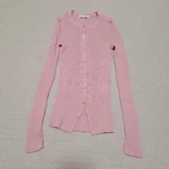 GU 지유 시어리브 가디건 이번 시즌 금기 투명 핑크