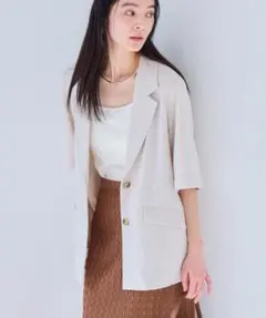【美easy】ハーフスリーブジャケット/セットアップ対応・洗える　接触冷感のサムネイル