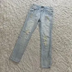 MURUA(ムルーア) スキニー ダメージ クラッシュ