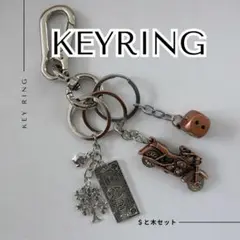 【＄と木セット】じゃらじゃら キーホルダーカラビナ付きバッグチャームユニセックス