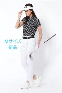 PING ジャガード 半袖ポロシャツ ブラック Mサイズ②