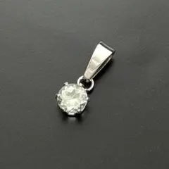 グリーンアメジストのペンダントトップ　5ミリ　ステンレス　シルバー＊2556