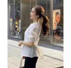 HEYON ヘヨン　シアーブラウス sheer tops 