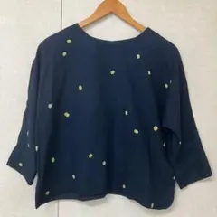 pallas palace パラスパレス サイズ2 インディゴ藍染め ブラウス 