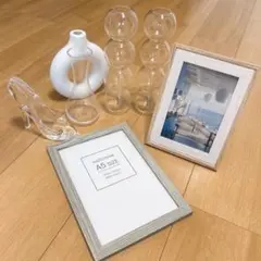 ウェルカムスペース✳︎花瓶、フォトフレーム、ガラスの靴セット