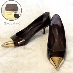 ルイヴィトン ヴェルニ パンプス 37.5 （24cm）極美品 ゴールドトゥのサムネイル
