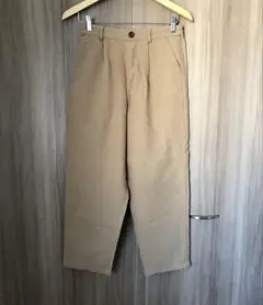 studio CLIP☆地域限定　ヘリンボンゆるテーパードパンツ　ベージュ　M