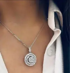 ☆FJ☆ 高品質 キュービックジルコニア ネックレス ラウンドカット型