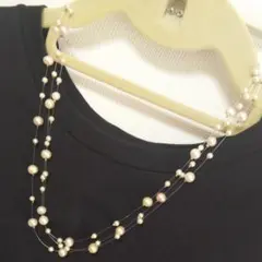 本真珠 夏に涼しげ 淡水パール ミックスカラー ネックレス