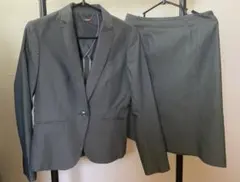 【m.f.editorial】グレー スカートスーツ 上M×下Lサイズ