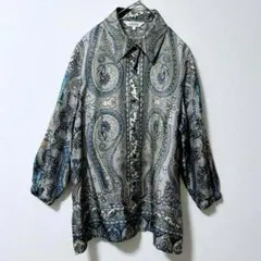 ETRO エトロ シルク 総柄 シアーブラウス 長袖 イタリア製 40 - メルカリ