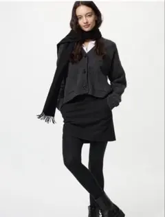 【UNIQLO】ヒートテックレギンス　10分丈　ブラック　X X Lサイズ　美品