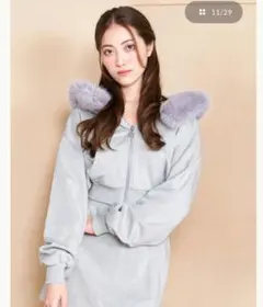 Darich フードファースウェットセットアップ パーカーのみ