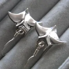 STERLING 925 シルバー エイ マンタ ピアス ハワイアンジュエリー