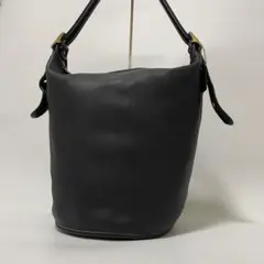 極美品✨️オールドコーチ ショルダーバッグ バケツ型 USA製 レザー ブラック