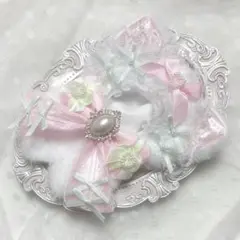 ぬい服　着ぐるみ　10〜12cm用　ピンク グリーン ねこ チェーンフック付きのサムネイル