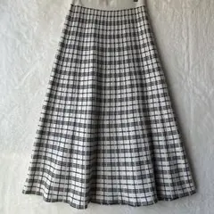 サマンサモスモス　ブルー　ニットスカート　F