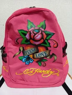 Ed Hardy エド ハーディー リュック Y2K　ピンク　Pinkのサムネイル