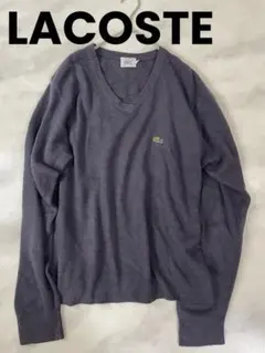 ラコステ　Lacoste Vネックセーター ブラック　Mサイズ　 ニット