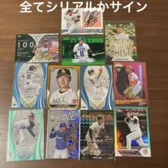 プロ野球 サイン入りトレーディングカードセット
