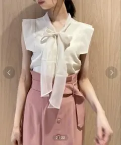 ボウタイニットプルオーバー　snidel