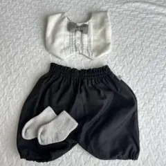 mocmofフォーマル3点セット　ホワイト・グレー・ブラック