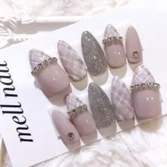 3592 ネイルチップ 量産型 ワンホン フレンチガーリー 韓国 地雷 オーダー