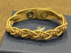 Swarovski ベージュ編み込みブレスレット