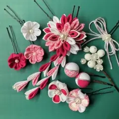 つまみ細工髪飾り　七五三