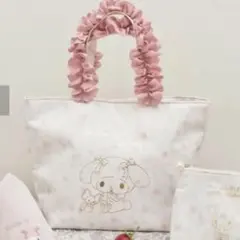 メゾンドフルールマイメロディ フリルハンドルトートバッグ