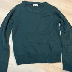 E hyphen world gallery グリーン ニットセーター