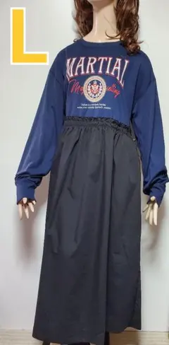 ここびび様ご希望のお品　LOGOS DAYS 異素材ドローストリングワンピース