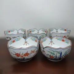 有田焼　幸楽窯　『松·竹·梅図 付出し小鉢』　5客セット