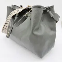 エンポリオアルマーニ カーキレザー トートバッグ Y2K 2way A4サイズ