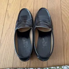 HARUTA 黒ローファー 24.5E