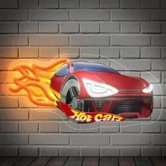 ネオン祭り大量仕入れ最安値セール・炎の車 ネオンサインネオン管