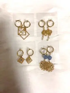 ゴールドイヤリング 4つセット