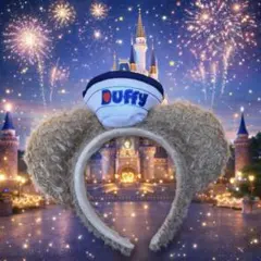 【新品】ディズニー✨ダッフィー✨モコモコカチューシャ　海外製品
