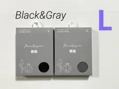 《新品タグ付》UNIQLO マメクロゴウチ シアータビストッキング 黒＆灰 L⑤