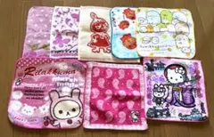 キャラクター他　ミニタオル　８枚セット