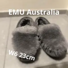 EMU Australia エミュ ムートンスリッパ グレー 23cm モカシン