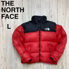 ノースフェイス 90s ダウンジャケット レトロ ヌプシ メンズL赤黒700fp