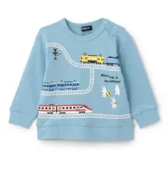 クレードスコープ　トレーナー　サイズ１２０　電車・ブルー