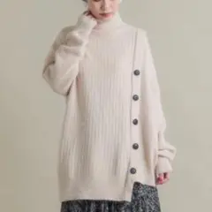 Libra　リブラ　サイドボタンタートルニットのサムネイル