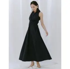 anuans ツイストギャザーワンピース NAVY S - メルカリ