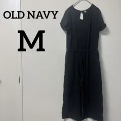 ☆一点もの☆OLD NAVY ブラック 半袖 レディース サロペット【M】