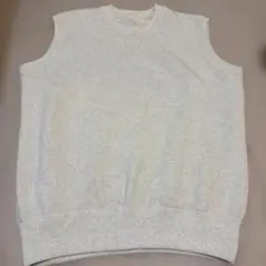 ノースフェイス スウェットベスト L 刺繍ロゴ 白 - メルカリ